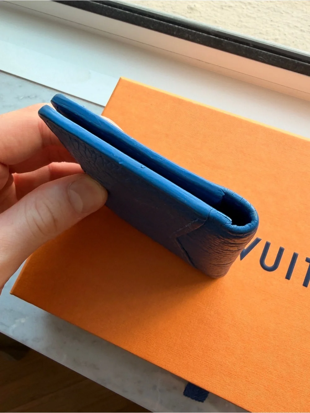 Louis Vuitton Blue Monogram Taurillon Leather Pocket Organizer